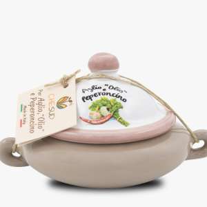 Pentolina ceramica 'aglio, olio e peperoncino piccante'